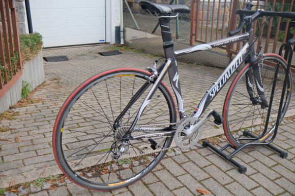Fahrrad Specialized Rennrad schwarz (nach dem Service)